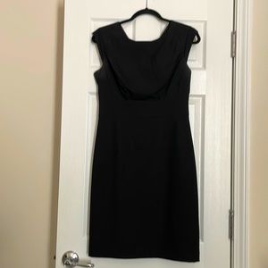 Black, sleeveless, fully lined dress with full hidden back zipper
